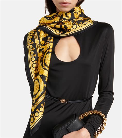 versace scarf farfetch|versace silk scarf women.